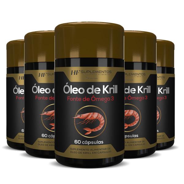 Imagem de 5x oleo de krill 60caps hf suplementos