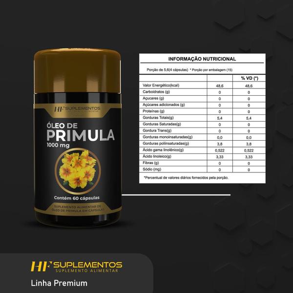 5X Óleo De Primula 1000Mg Premium 60Caps - Hf Suplementos Imagem de 5X Óleo De Primula 1000Mg Premium 60Caps