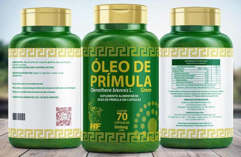 Imagem de 5X Oleo De Primula Hf Suplementos 70 Caps