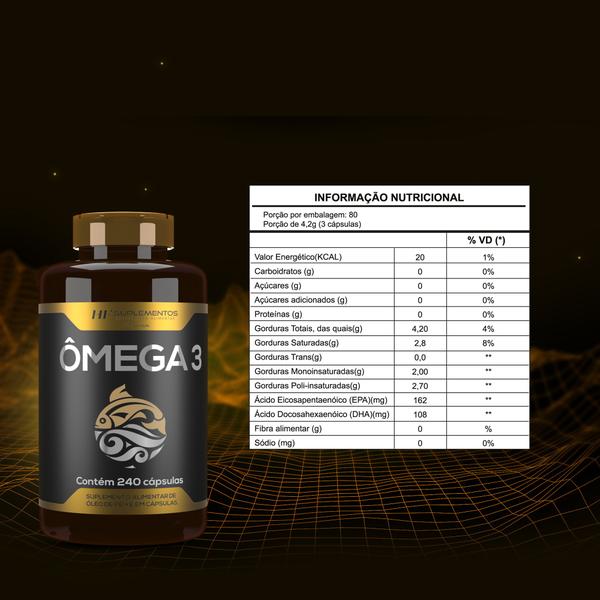 Imagem de 5x omega 3 oleo de peixe premium 240caps hf suplementos