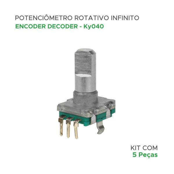 Imagem de 5x Potenciômetro Rotativo Infinito Encoder Decoder - Ky040