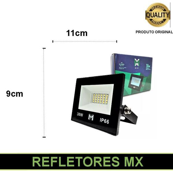 Imagem de 5x Refletor Led 30w SMD Bivolt 6500k Fachada Pavilhão IP66