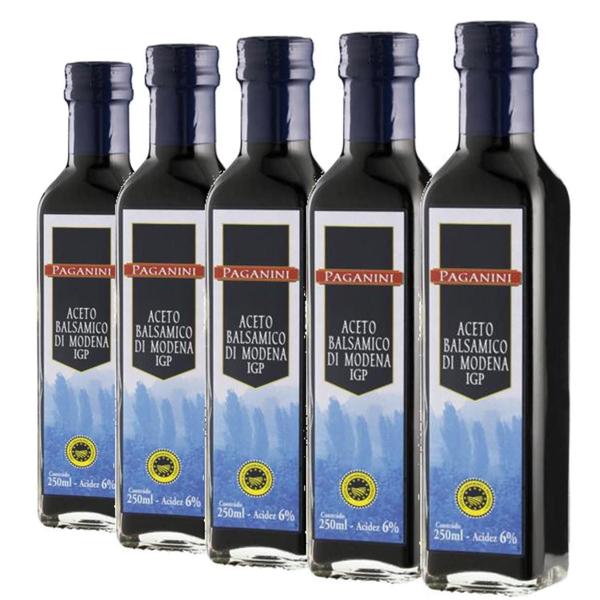 5X Vinagre Balsâmico Italiano Paganini 250Ml Imagem de 5X Vinagre Balsâmico Italiano Paganini 250Ml
