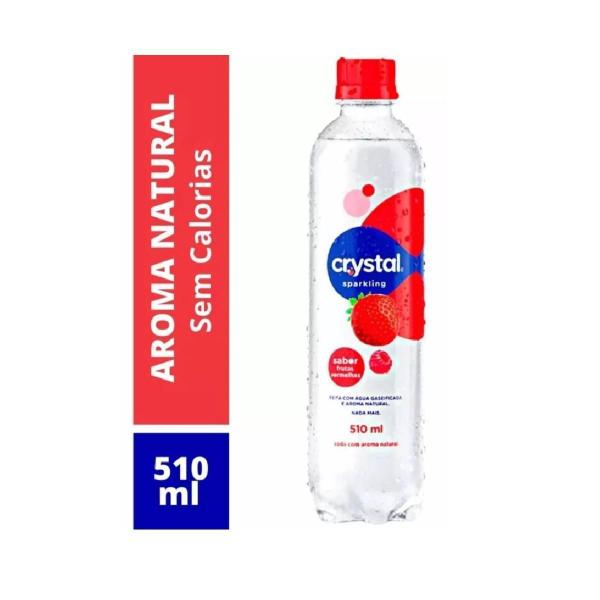 Imagem de 6 Água Crystal Sparkling Gaseificada Sabores Frutas 510 Ml