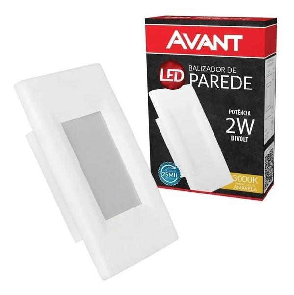 Imagem de 6 Balizador Parede Escada Led 2w 4x2 Branco Quente 3000k