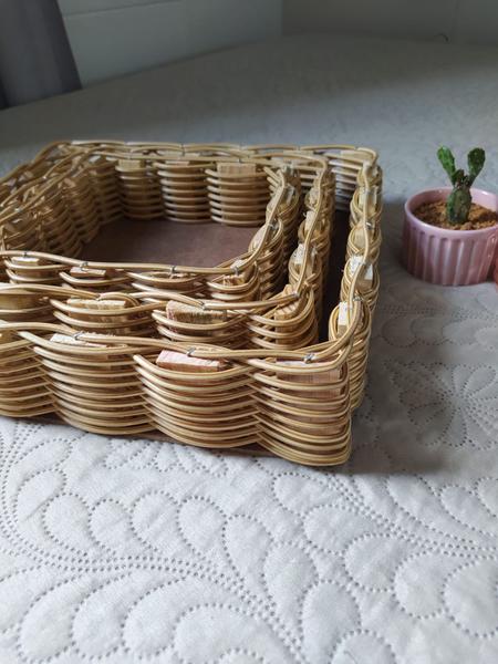 6 Bandeja cesta cesto de pães café da manhã artesanato mineiro quadrada kit para mesa cozinha - NA - Decoração Rústica Imagem de 6 Bandeja cesta cesto de pães café da manhã artesanato mineiro quadrada kit para mesa cozinha
