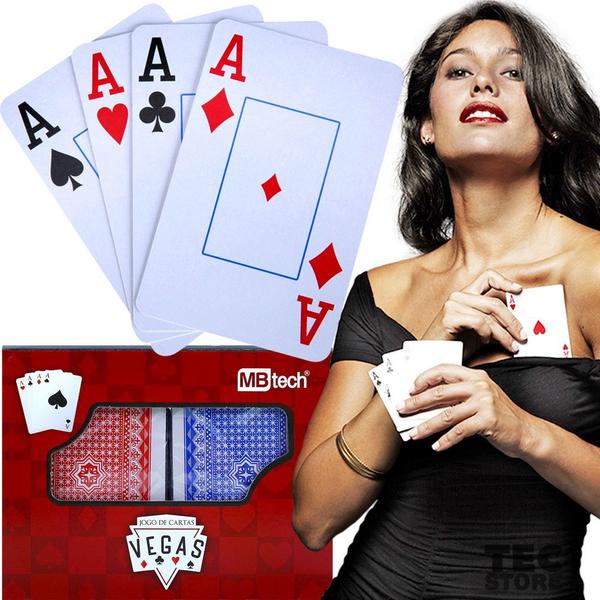 6 Baralhos Jogos de Cartas 100% Plástico c/ 108 Cartas Original - MBTech Imagem de 6 Baralhos Jogos de Cartas 100% Plástico c/ 108 Cartas Original