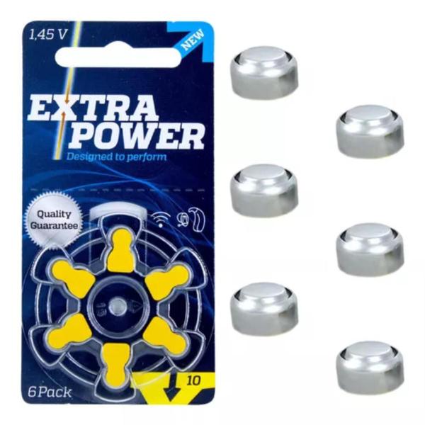 Imagem de 6 baterias pilha para aparelho auditivo extra power - 10