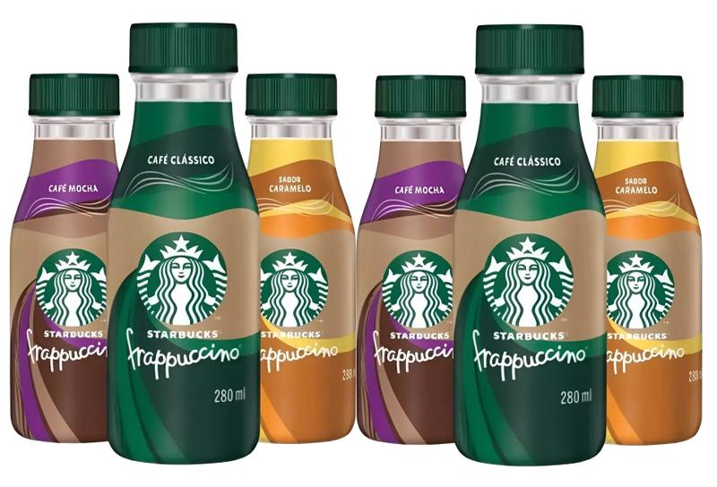 6 Bebida Láctea Starbucks Frappuccino Café Caramelo Mocha Imagem de 6 Bebida Láctea Starbucks Frappuccino Café Caramelo Mocha