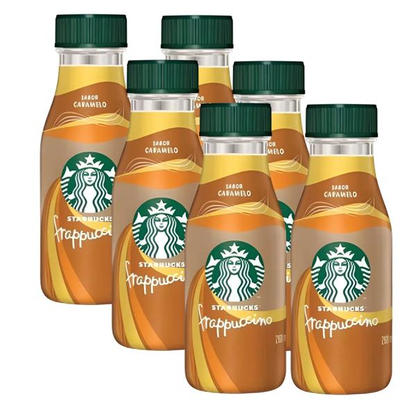6 Bebida Láctea Starbucks Frappuccino Café Caramelo Imagem de 6 Bebida Láctea Starbucks Frappuccino Café Caramelo