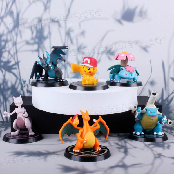 Imagem de 6 Bonecos Pokemon Pikachu Bulbasaur Action Figures Coleção