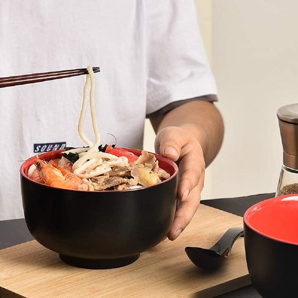 Imagem de 6 Bowl Cumbuca Oriental 1500ml Tigela Restaurante Japones