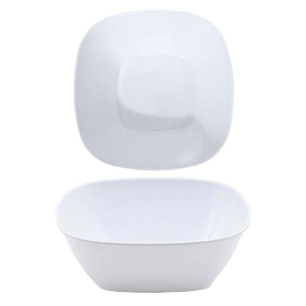 Imagem de 6 Bowl Saladeira 2,2L Pote Tigela Quadrada Melamina 2200ml