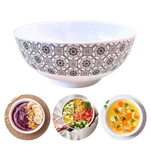6 Bowl Tigela em Melamina Estampada Sobremesa Cozinha 500ml - Sk Imagem de 6 Bowl Tigela em Melamina Estampada Sobremesa Cozinha 500ml