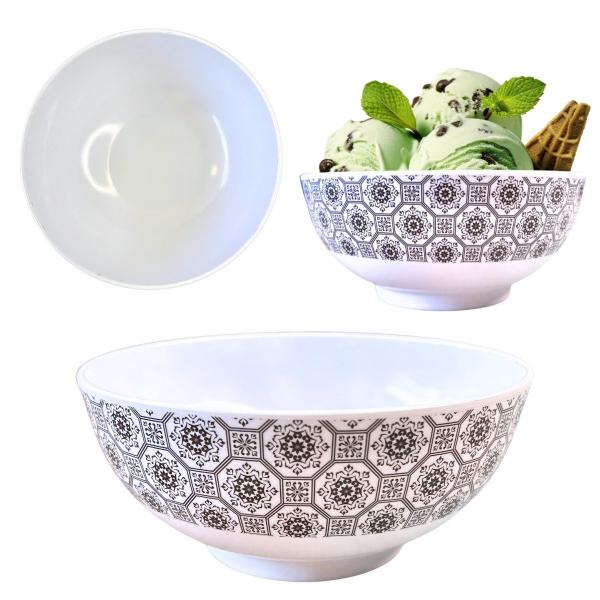 6 Bowl Tigela em Melamina Estampada Sobremesa Cozinha 500ml - Sk Imagem de 6 Bowl Tigela em Melamina Estampada Sobremesa Cozinha 500ml