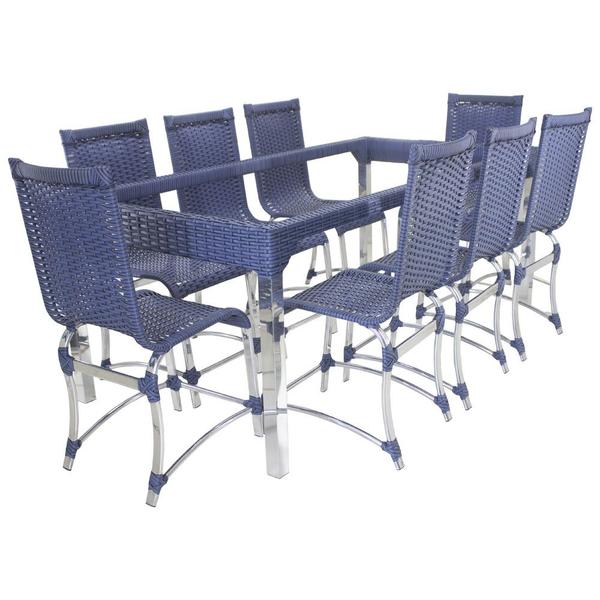 Imagem de 6 Cadeiras Haiti e Mesa de Jantar Haiti em Alumínio para Cozinha, Jardim, Edícula - Trama Original