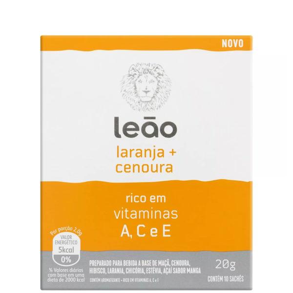 Imagem de 6 Caixas Chá Vitamínico Leão Laranja C/ Cenoura 10 Um 20g