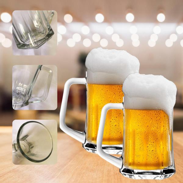 Imagem de 6 Canecas Chopp 385ml Hexagon Restaurante Bar Choperia