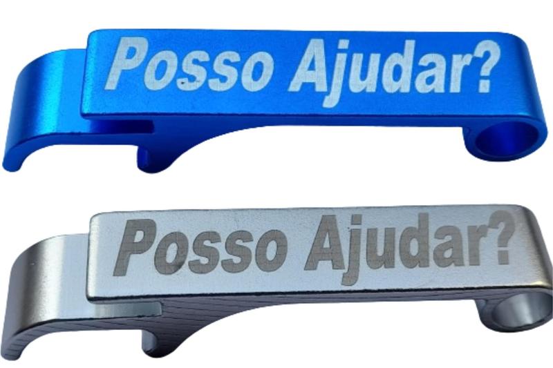 Imagem de 6 Chaveiros Personalizados a Laser Abridor de Garrafa e Latinha Colorido Posso Ajudar