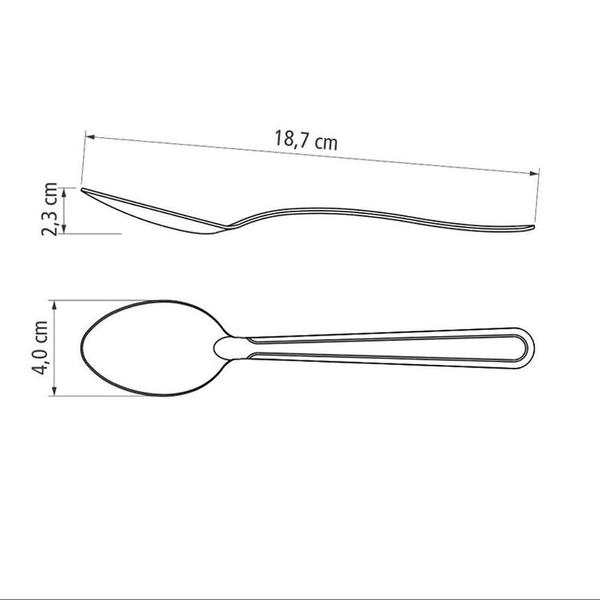 Imagem de 6 Colheres Sopa Búzios Aço Inox Cibag Tramontina 23763000