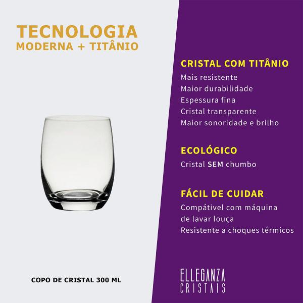 Imagem de 6 Copos De Cristal Para Whisky 300 ml Linha Club Bohemia Cristal