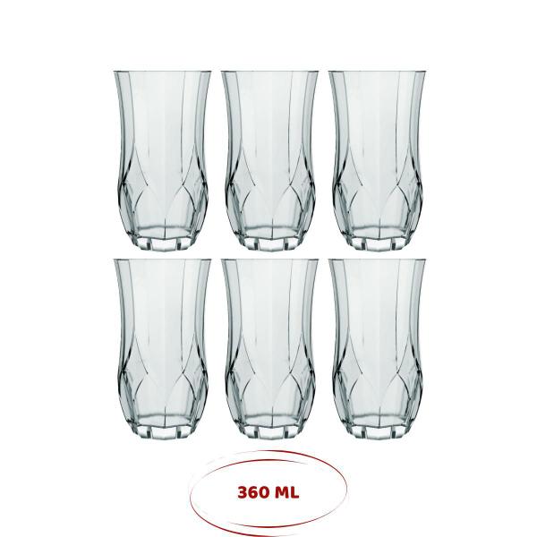 6 Copos De Vidro Ópera 360ml Transparente Água E Suco - NADIR FIGUEIREDO Imagem de 6 Copos De Vidro Ópera 360ml Transparente Água E Suco