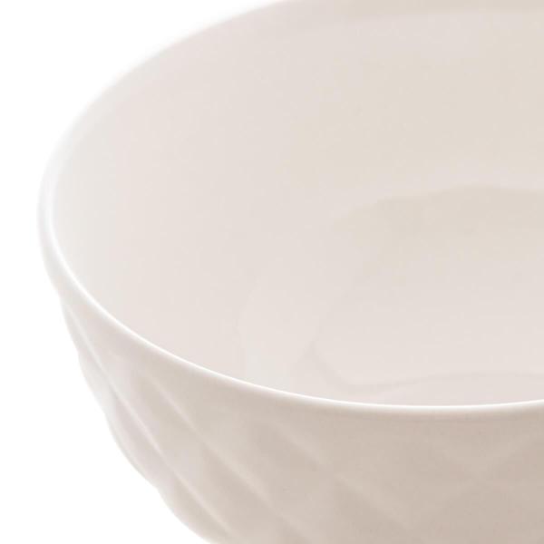 Imagem de 6 Cumbucas de Porcelana Branca 280ml Bowls Lyor Diamond para Iogurte Sobremesa