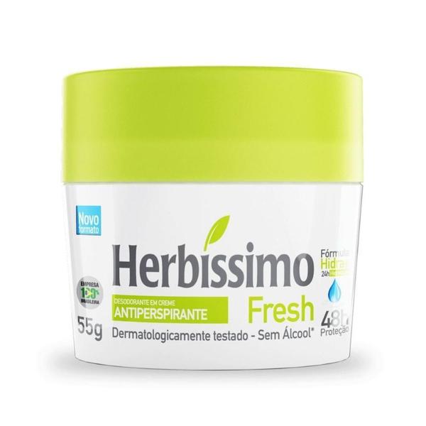 Imagem de 6 Desodorante Creme Herbissimo Fresh Antitranspirante 55G