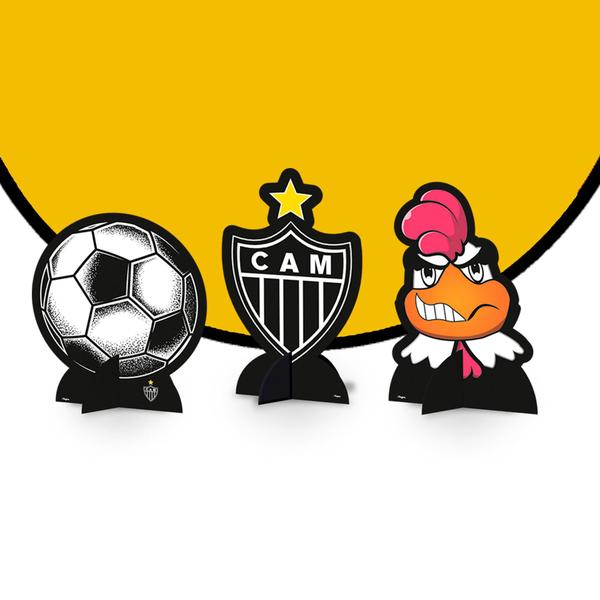 Imagem de 6 Display de mesa Decoração Atlético Mineiro festa Aniversá