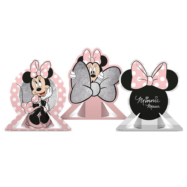 Imagem de 6 Display de mesa decoração Minnie Rosa festa aniversário