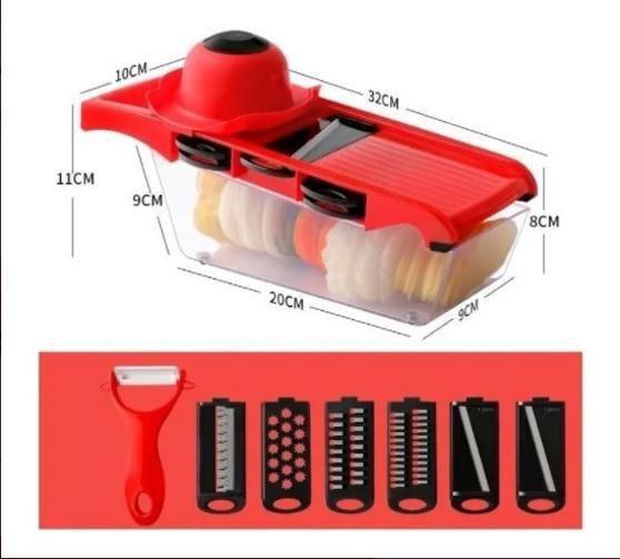 Imagem de 6 Em 1 Mandoline Slicer Nicer E Fatiador Cortador De Legumes