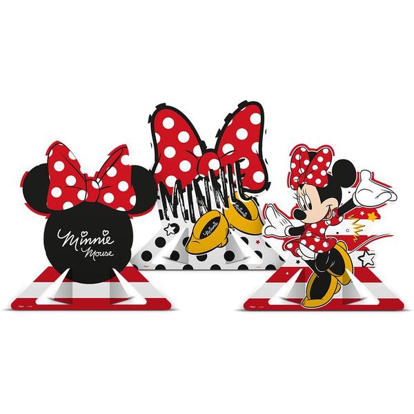 Imagem de 6 Enfeite Display Decoração De Mesa Tema Festa Minnie Mouse