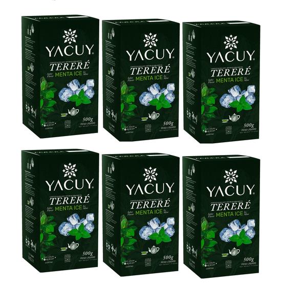 Imagem de 6 Erva Mate Tereré YACUY MENTA ICE 500G