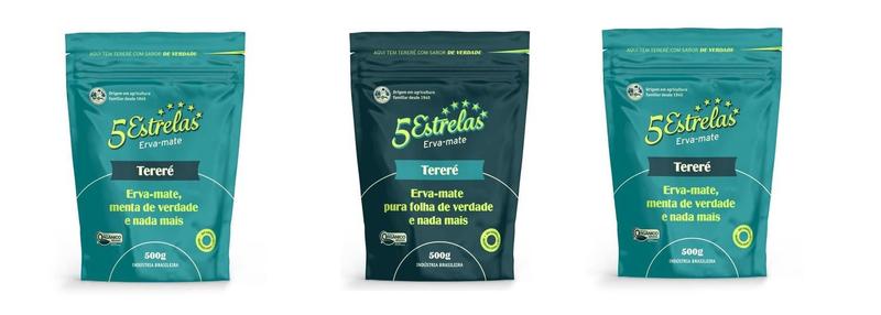 Imagem de 6 Ervas Mate 5 Estrelas MENTA/PURA FOLHA/CAPIM LIMÃO 500G