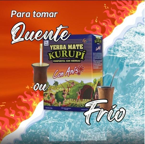 Imagem de 6 Ervas Mate Tereré Paraguaia KURUPI MENTA E ANIS