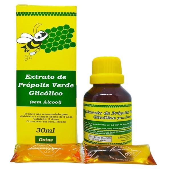 6 Extrato Propolis Verde 30ml Sem Álcool - Miromel Imagem de 6 Extrato Propolis Verde 30ml Sem Álcool