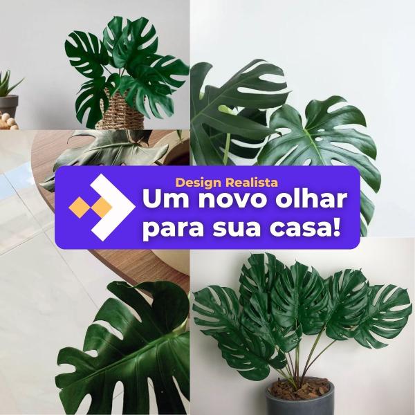 6 Folhas Costela de Adão Premium Com Haste Arranjos - Agiani Shop Imagem de 6 Folhas Costela de Adão Premium Com Haste Arranjos