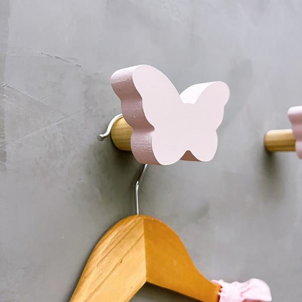 6 Ganchos parede infantil decoração bebê borboleta 6Bobb15 - Hanger Decor Imagem de 6 Ganchos parede infantil decoração bebê borboleta 6Bobb15