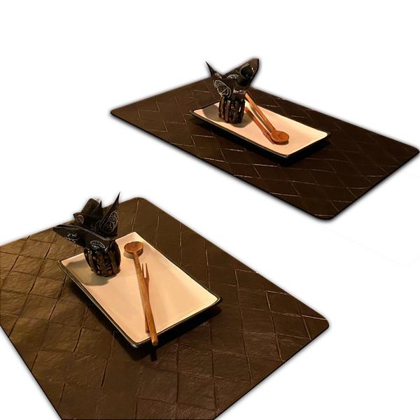 6 Jogo Americano Para Mesa Mosaico Marrom Limpa Fácil - Akikola Imagem de 6 Jogo Americano Para Mesa Mosaico Marrom Limpa Fácil