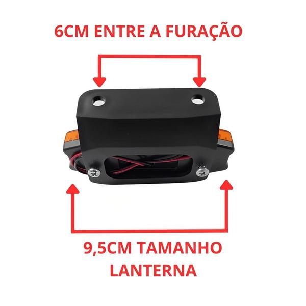 Imagem de 6 lanterna sinaleira led lateral caminhão baú carreta 12v24v