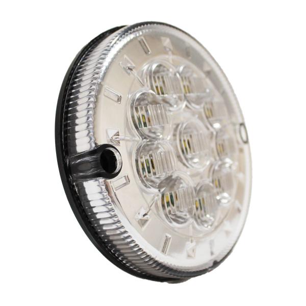 Imagem de 6 Lanterna Traseira 125mm Ônibus Caminhão Carreta 10 LED 24V + Conector