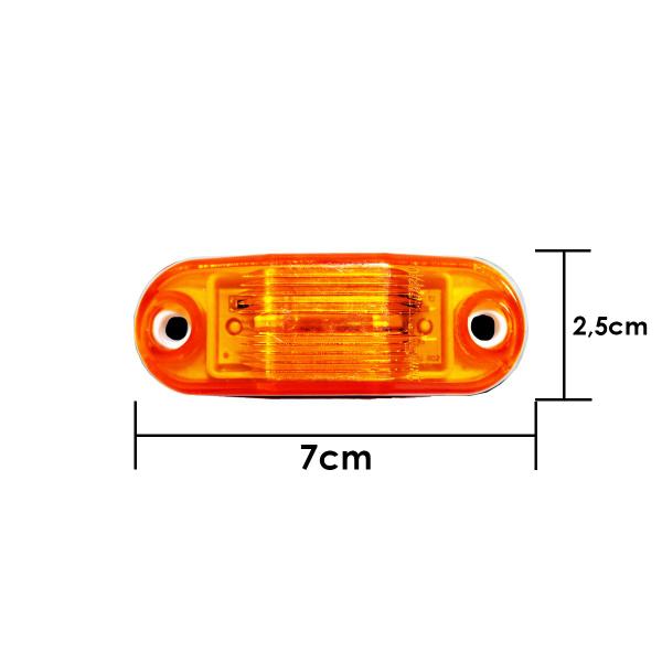 Imagem de 6 Lanterna Vigia Ônibus Caminhão 2 LED Âmbar BIVOLT +Chicote