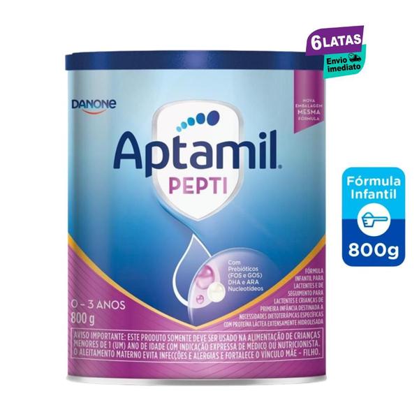 Imagem de 6 Latas - Aptamil Pepti fórmula Infantil Danone - 800g 