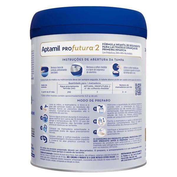 6 Latas Aptamil Profutura 2- Fórmula infantil em pó Danone- 800gr Imagem de 6 Latas Aptamil Profutura 2- Fórmula infantil em pó Danone- 800gr
