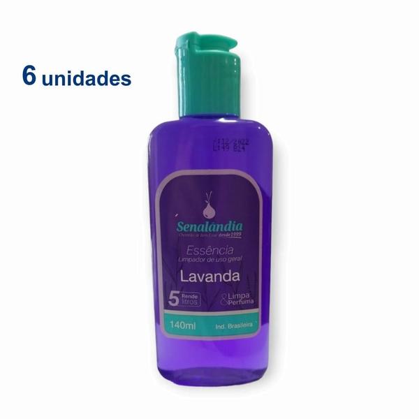 Imagem de 6 Limpador Desinfeta Perfuma Essência 140ml Lavanda Talco Cereja Avelã Bambu Algas Capim - Envio Já