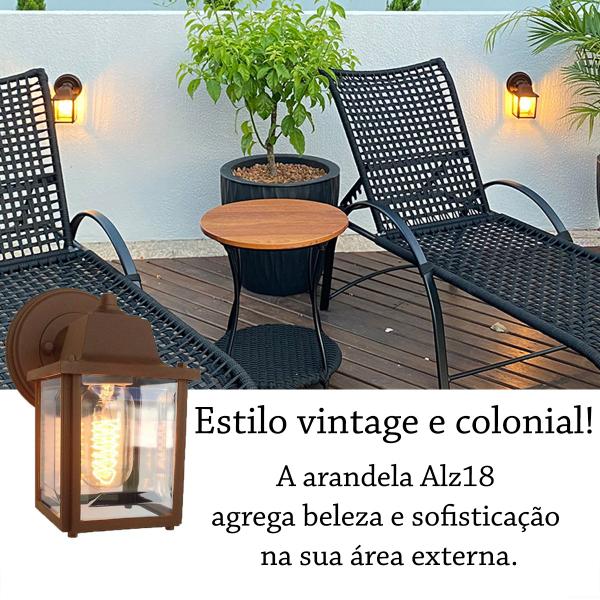 Imagem de 6 Luminaria Arandela Retro Vintage Externo alz18