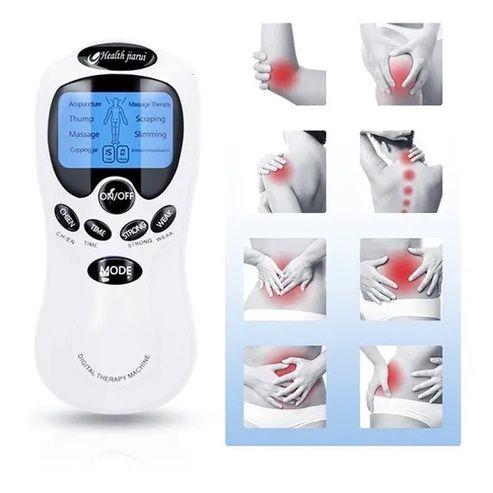 Imagem de 6 modos elétricos dezenas estimulador muscular ems acupuntura rosto corpo perna massageador terapia digital massagem máq