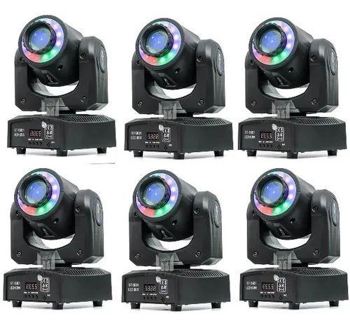 Imagem de 6 Moving Head Spot Led 60w 8 Cores + Fita Led 8 Desenhos Dmx