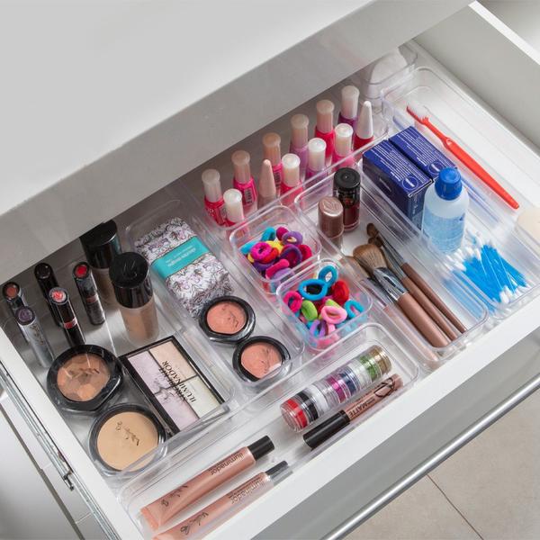 6 Organizadores modular cosméticos maquiagem lavabo escritório gaveta multiuso escolar Paramount Imagem de 6 Organizadores modular cosméticos maquiagem lavabo escritório gaveta multiuso escolar Paramount