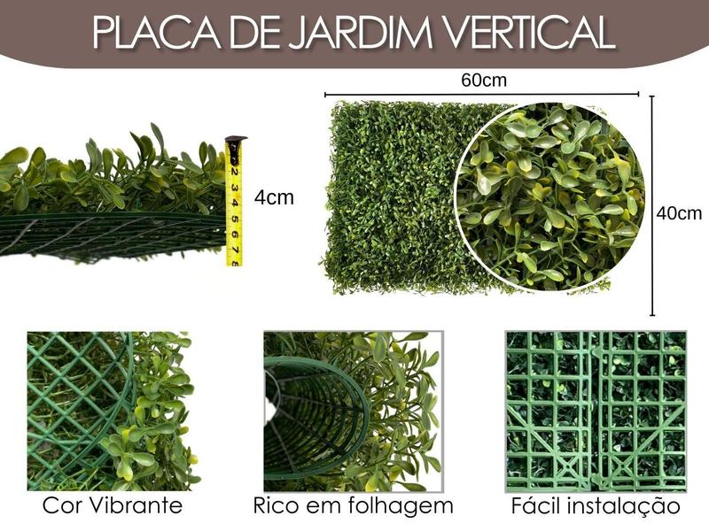 Imagem de 6 Painel de Plantas de Qualidade e Verde Instantâneo Jardim Vertical Artificial Barato Área Interna